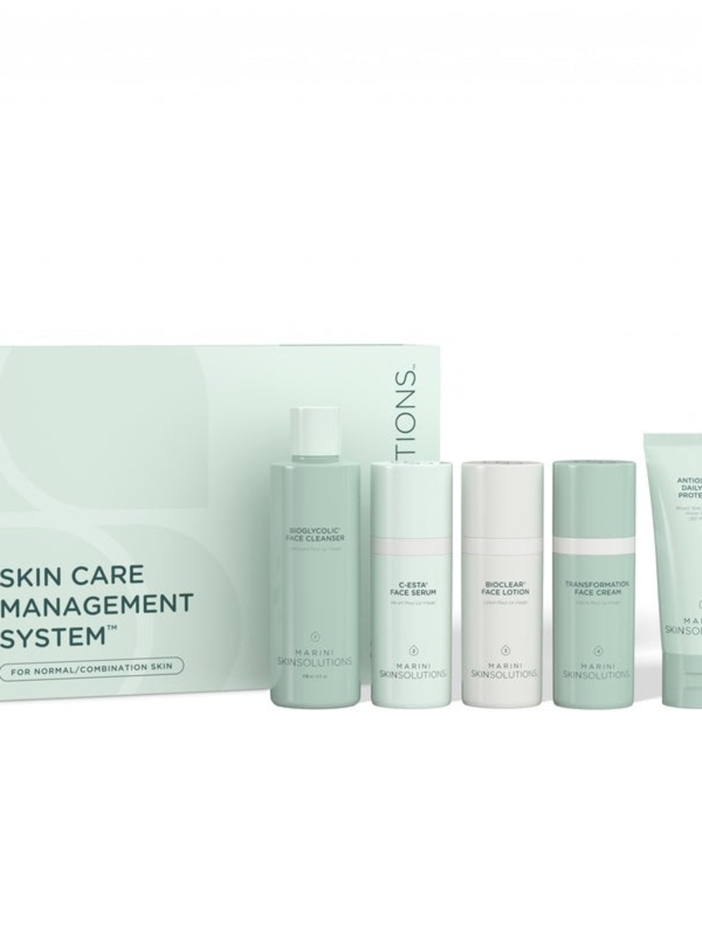 Marini SkinSolutions Mint Green Skincare Cleanser & Exfoliant Set